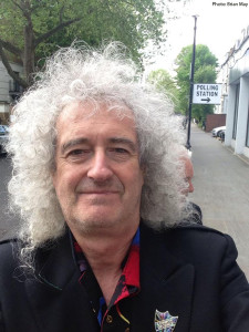 A confident Brian May off to Polling Station © brianmay.com