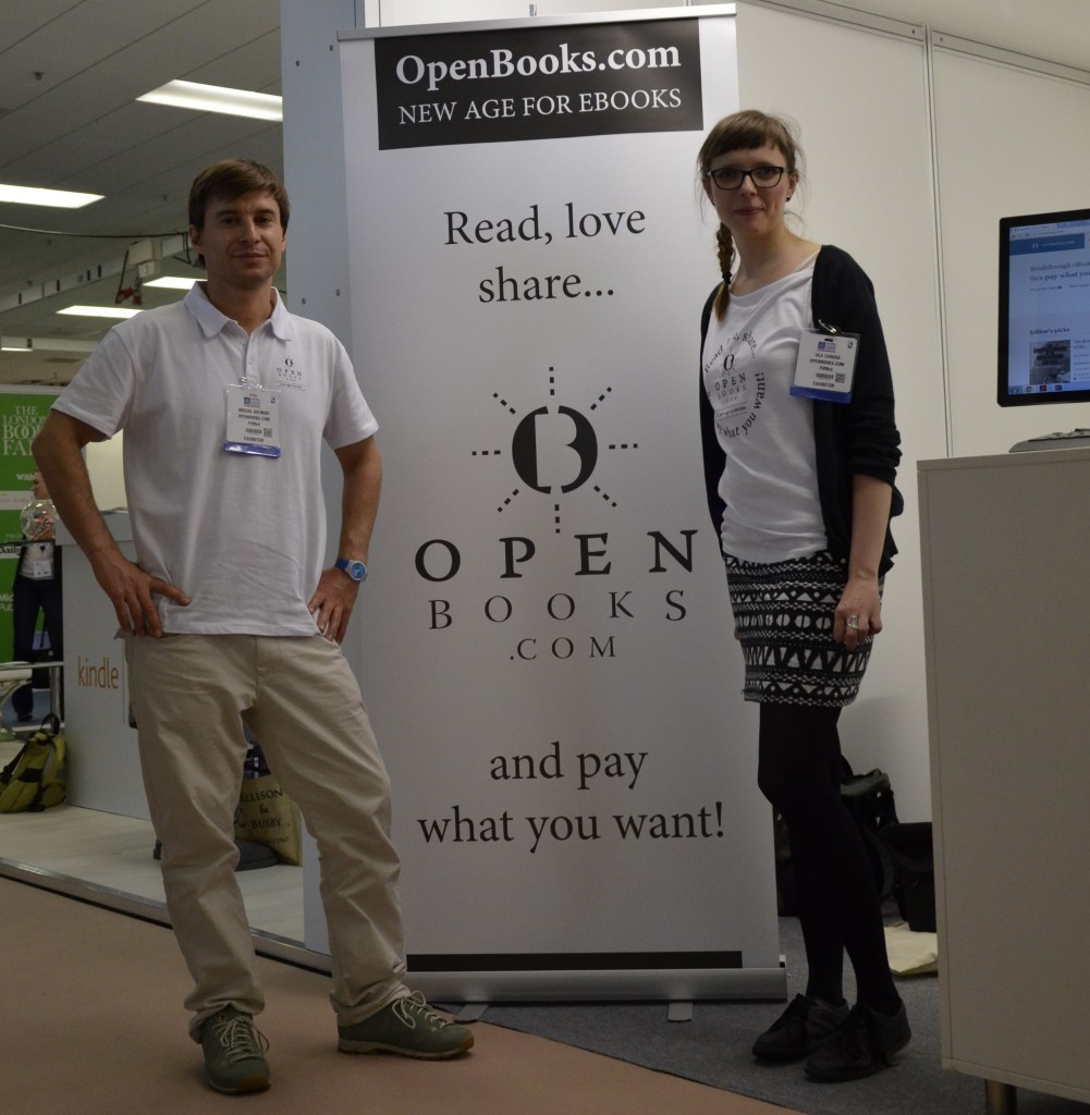 OpenBooks.com team - Ula Zarosa – Product Owner and Michal Klicinski – Founder, at The London Book Fair 2015